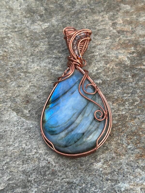 Photo Jan 14 2026, 4 41 28 PM "Frozen Aurora" - Blue Labradorite Pendant