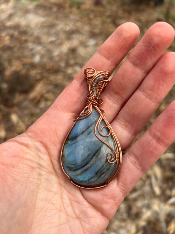 Photo Jan 14 2026, 4 42 01 PM "Frozen Aurora" - Blue Labradorite Pendant