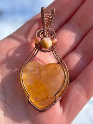 Feb2_14 "Walking On Sunshine" - Yellow Quartz & Sunstone Pendant