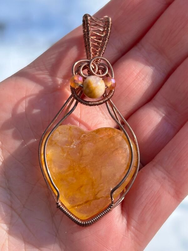 Feb2_14 "Walking On Sunshine" - Yellow Quartz & Sunstone Pendant