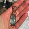 "Solar Wind" - Labradorite & Moonstone Pendant