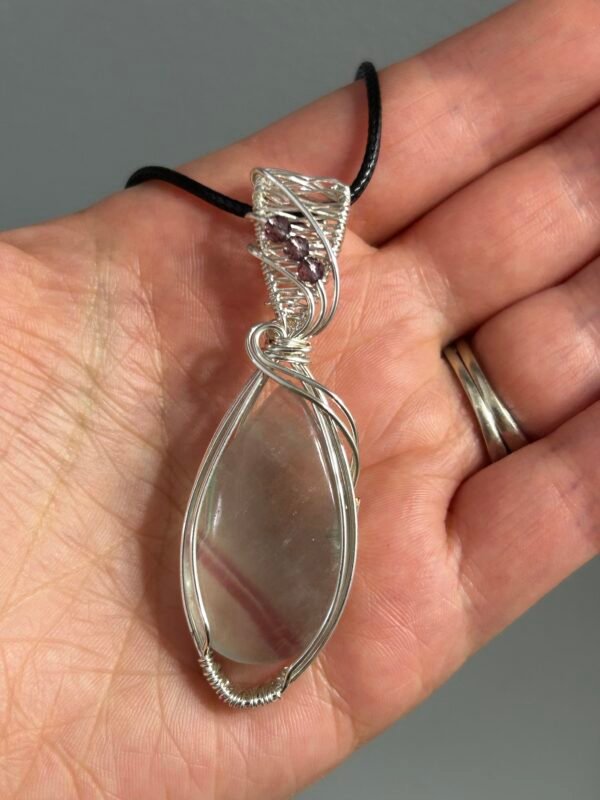 Feb2_27 "Pastel Goth"- Fluorite Pendant