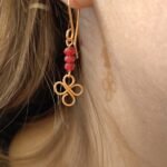 Garnet Quatrefoil Earrings