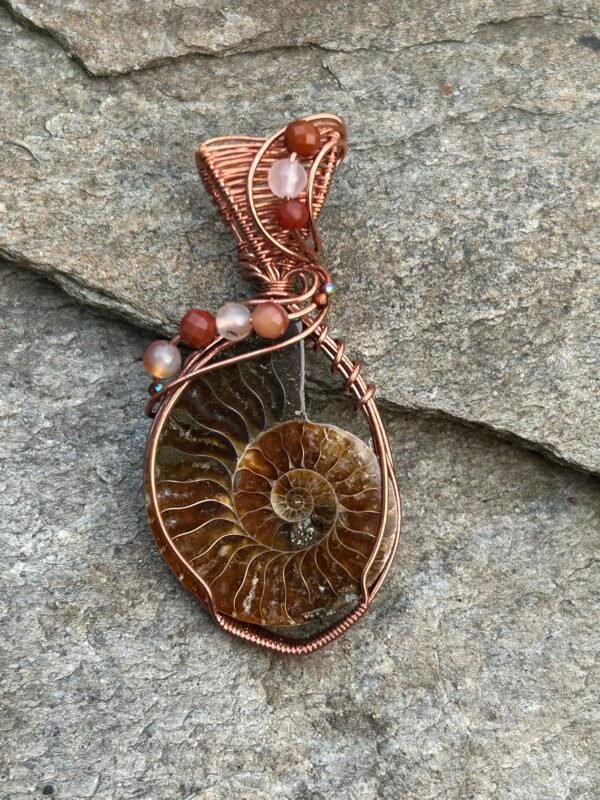 Photo Jan 14 2026, 5 03 13 PM "Sea Spiral" - Fossil Ammonite Pendant