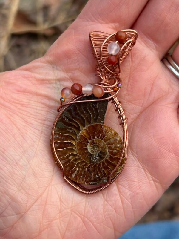 Photo Jan 14 2026, 5 03 26 PM "Sea Spiral" - Fossil Ammonite Pendant