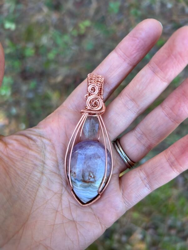 Photo Oct 15 2025, 11 15 26 AM "Arcane Reactor" - Amethyst Agate & Labradorite Pendant