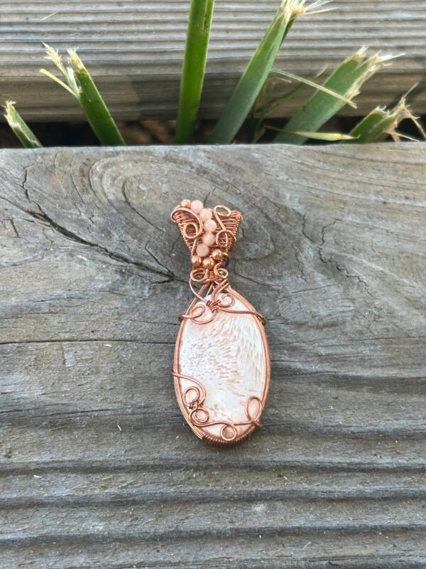 img_2482 “Peach Bellini” - Peach Scolecite & Peach Moonstone Pendant