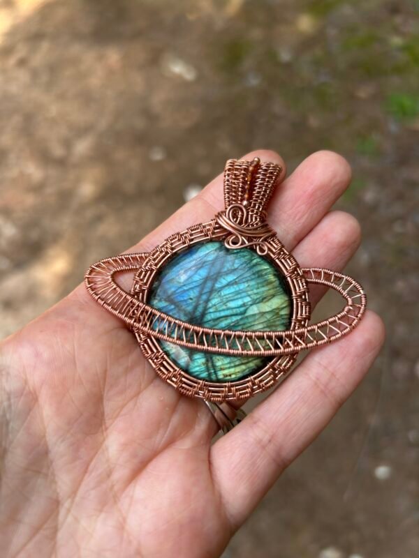 img_2837 “Interstellar” - Labradorite & Orange Garnet Pendant