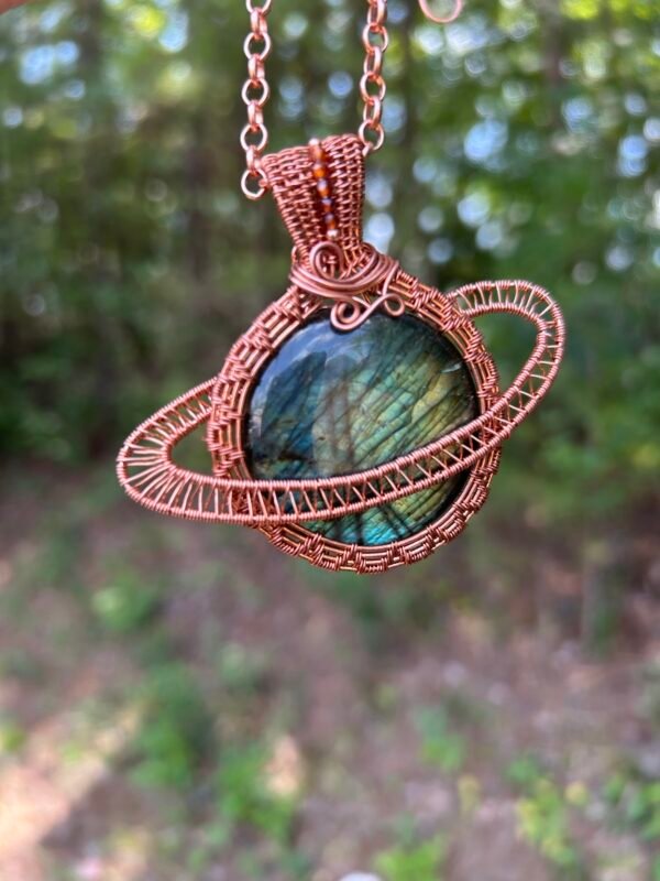img_2839 “Interstellar” - Labradorite & Orange Garnet Pendant